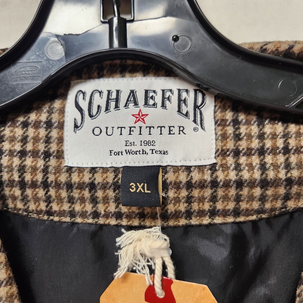 Schaefer Outfitter Laramie Western Wool Blend Vest 3XL Gun Club Houndstooth New - Picture 4 of 11